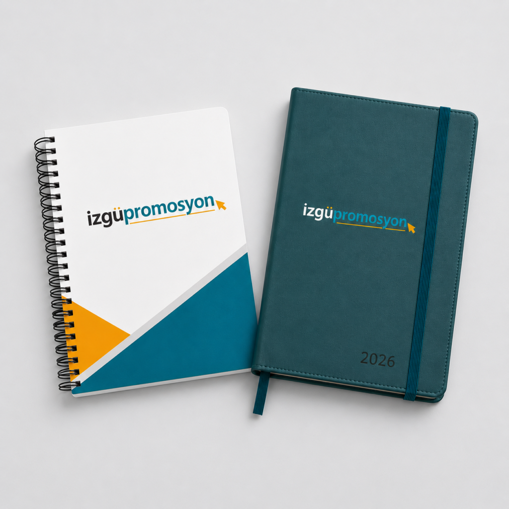 Logo Baskılı Promosyon Defter ve Ajanda Modelleri | Spiralli Defter ve Termo Deri Ajanda | İzgü Promosyon